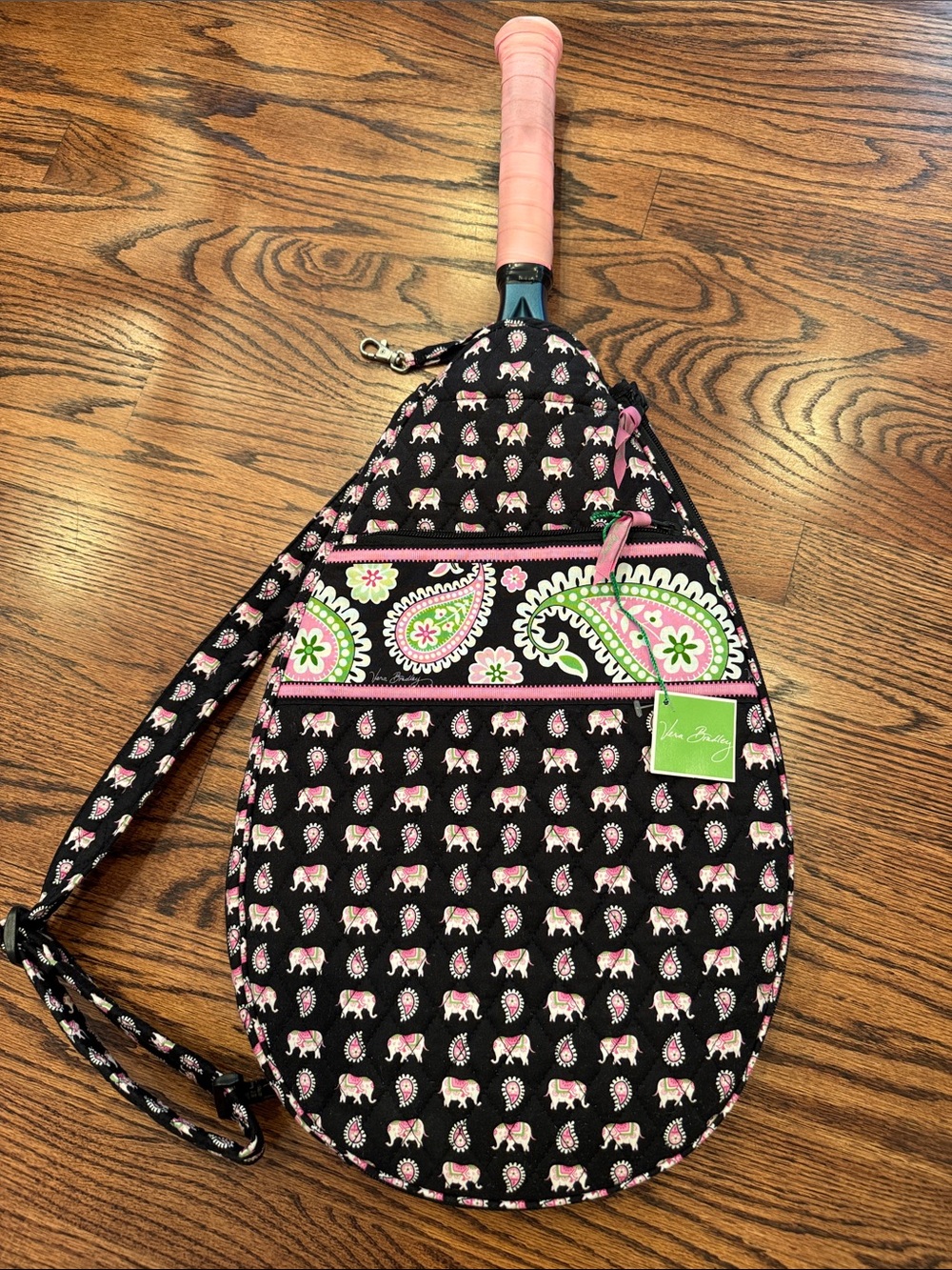 Vera Bradley Elephant Paisley Tennis Racket Cover - Brand New